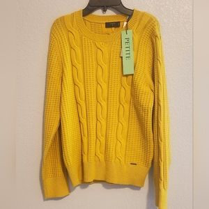 Elie Tahari marigold viscose sweater